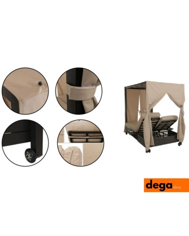 Lettino prendisole Bahamas in alluminio