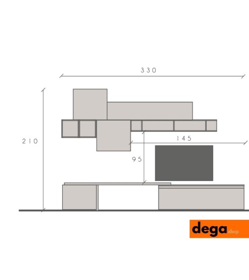 Parete Attrezzata square 1 Parete Attrezzata square 1